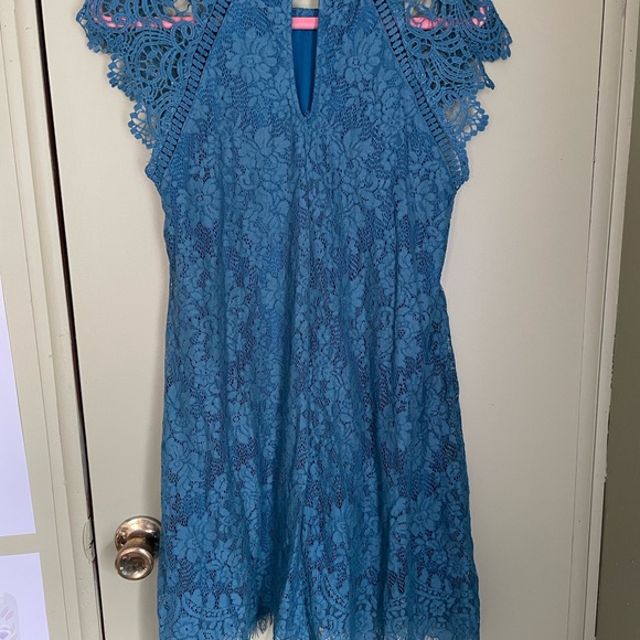 Altar'd State Blue Lace Dress Sz S - Picture 5 of 8